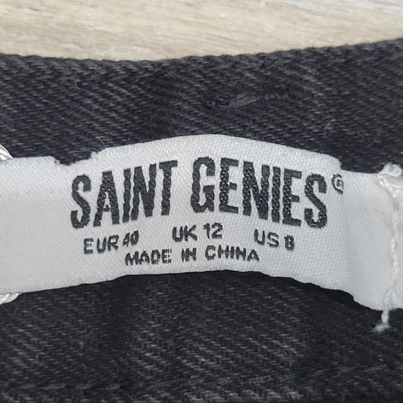 Saint Genies Jeans Destroyed Look  Size 8 black - Picture 2 of 8
